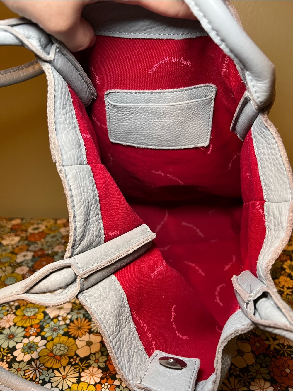 Hammitt Oliver Medium Shoulder Bag, Limited Edition Dust Blue and Brushed Silver - Picture 10 of 14